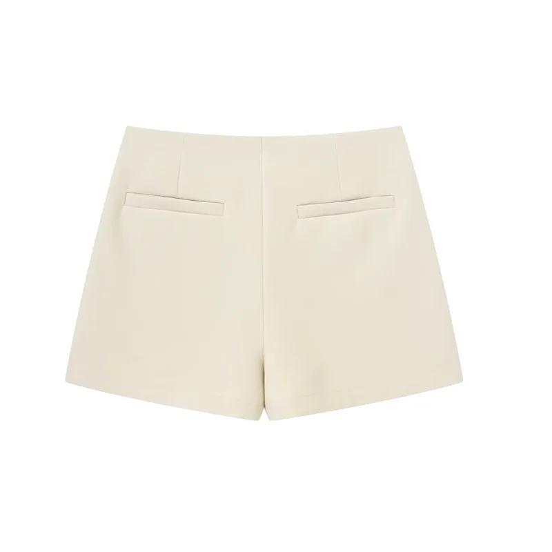 HXAO Shorts femmes 2024 noir blanc Mini shorts femmes Shorts taille haute Micro jupe décontractée Sh