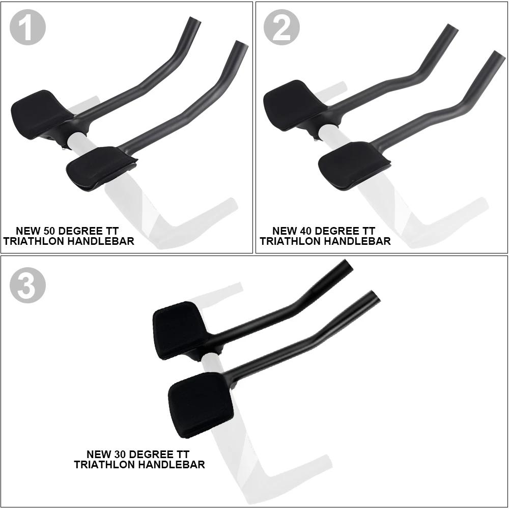 Barre de repos de vélo en carbone RXL SL 31,8 mm 30 ° /40 ° /50 ° Clip de guidon de triathlon sur