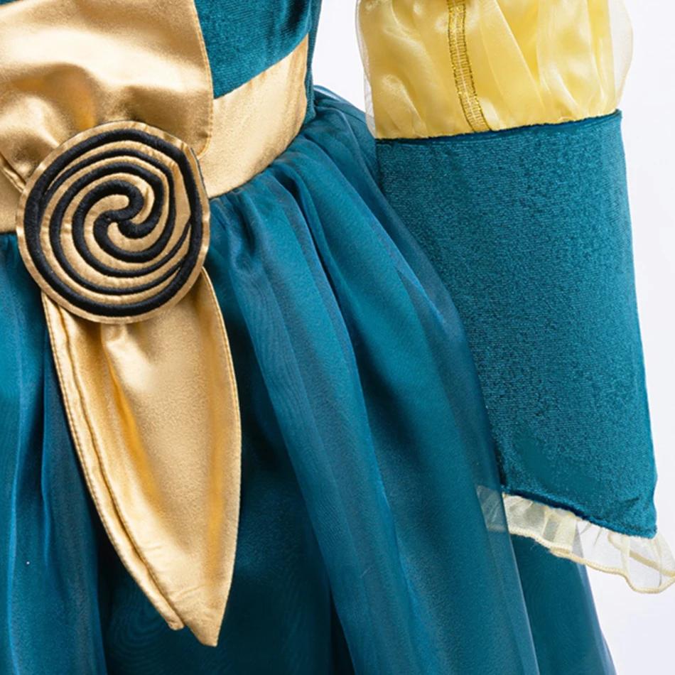 Robe de princesse Merida pour enfants, vêtements de spectacle pour filles, vêtements de jeu de rôle