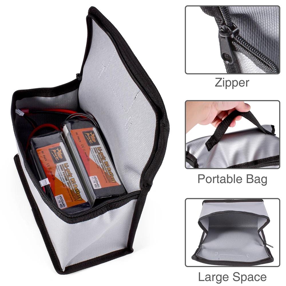 Lipo garde batterie sac de sécurité ignifuge pour RC voiture Drone Batteries voyage stockage charge