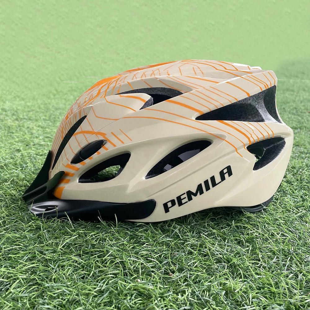 Casque de vélo de montagne ultraléger à rayures avec pare-soleil, casque de vélo VTT DH, sports de p