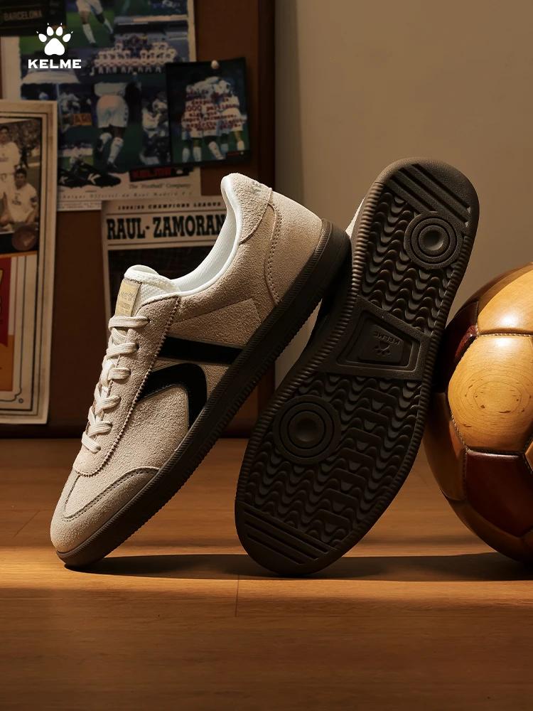 Chaussures d'entraînement Kelme allemandes - Baskets rétro légères blanches - Confortables pour fitness et plein air