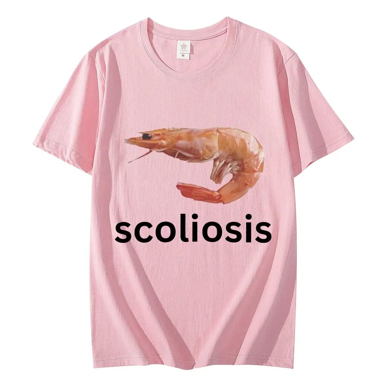 Scoliose-T-shirt à manches courtes unisexe, décontracté et humoristique, à la mode, streetwear pour