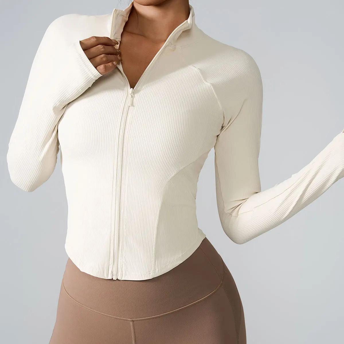 Vêtements à manches longues pour femmes, veste de sport à fermeture éclair, vêtements d'extérieur, e