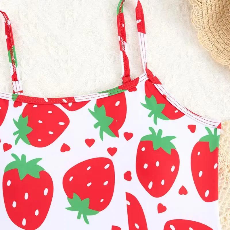Maillot de bain imprimé une pièce pour filles 2026, maillot de bain et jupe de plage pour enfants, t