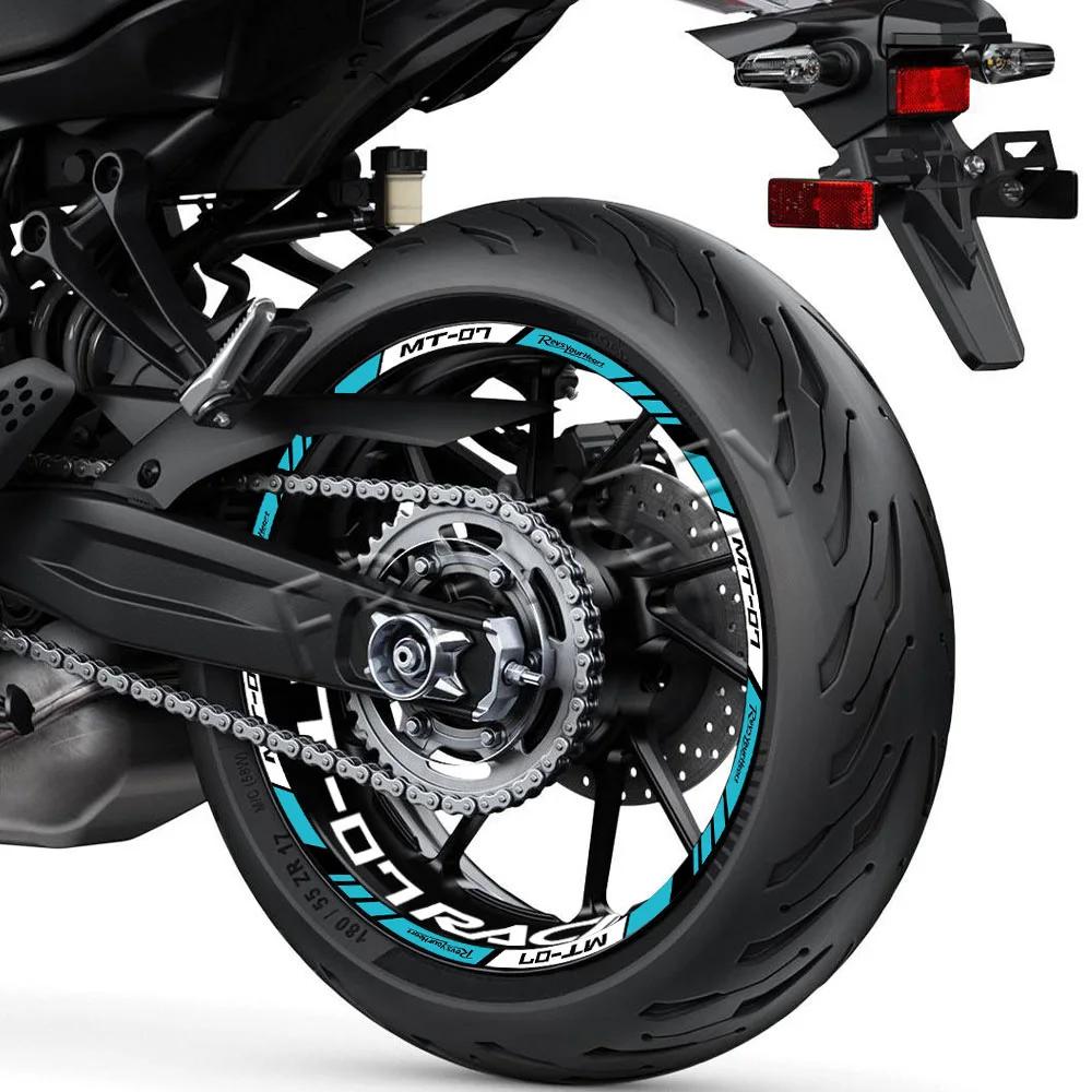 Autocollant réfléchissant pour roue de moto, autocollants de moyeu, bande à rayures de jante, décora