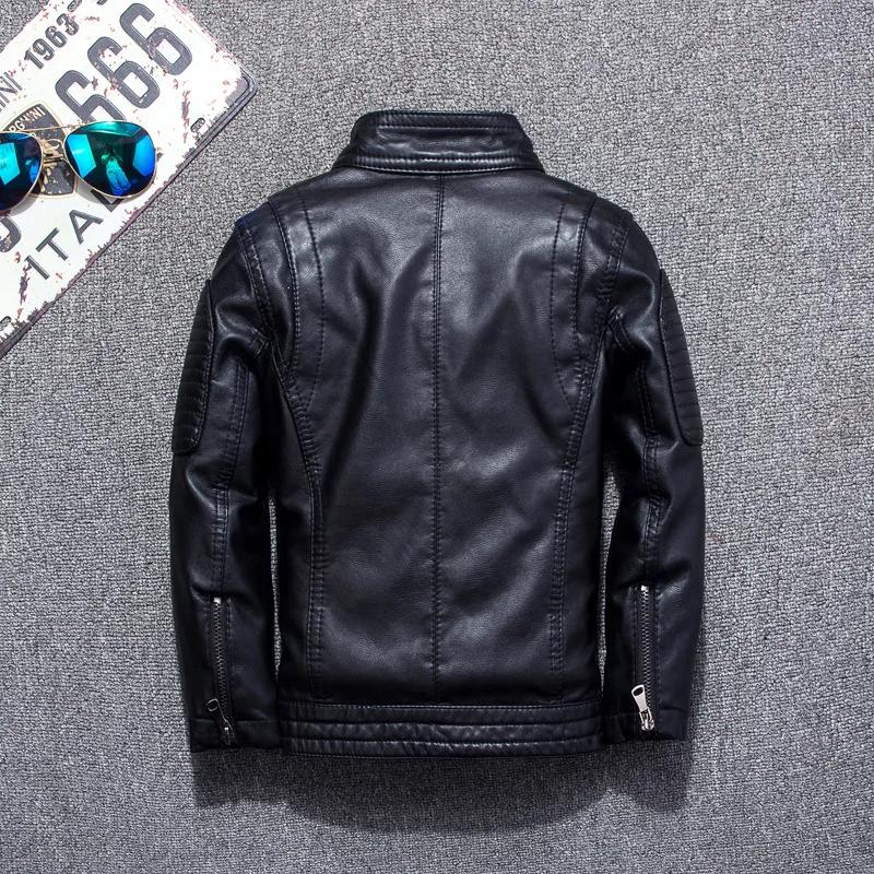 Mode enfants veste en cuir filles veste en polyuréthane enfants moto vêtements d'extérieur pour bébé