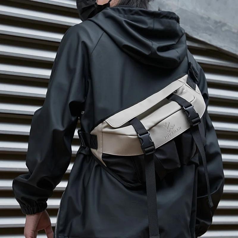 Sac à Bandoulière Décontracté pour Homme, Sacoche Japonaise, Solide, Épissage, Grand Espace, iPad 9.