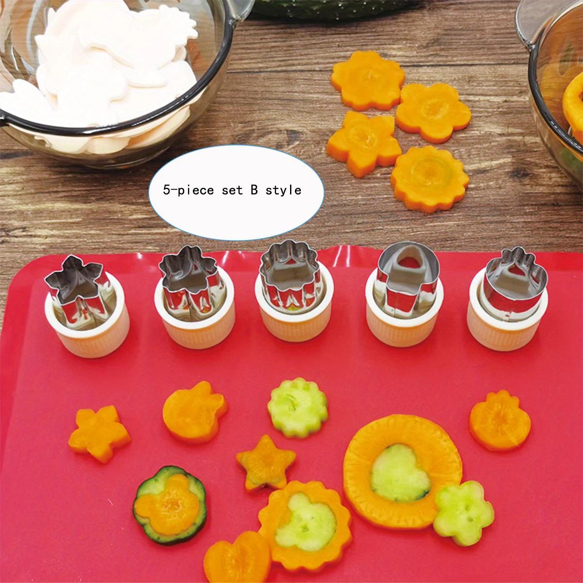 Moule de coupe de façonnage de légumes et de fruits en acier inoxydable, coupe-salade de fruits, emb