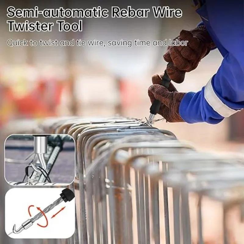 Machine à attacher les barres d'armature semi-automatique, pince à nouer les fils, barre de traction