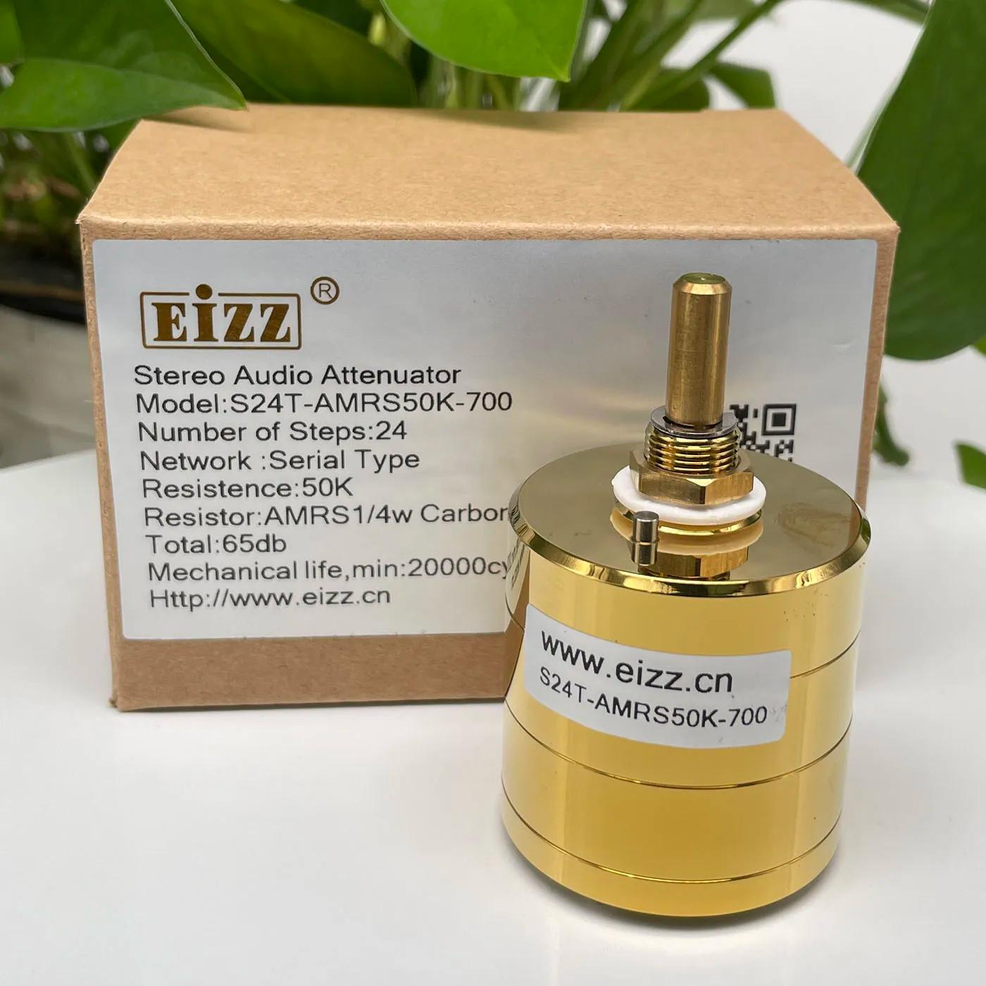 1PC EIZZ Potentiomètre de volume mono/bi-canal 4 canaux 10K 25K 50K 100K 250K 24 pas, Atténuateur au