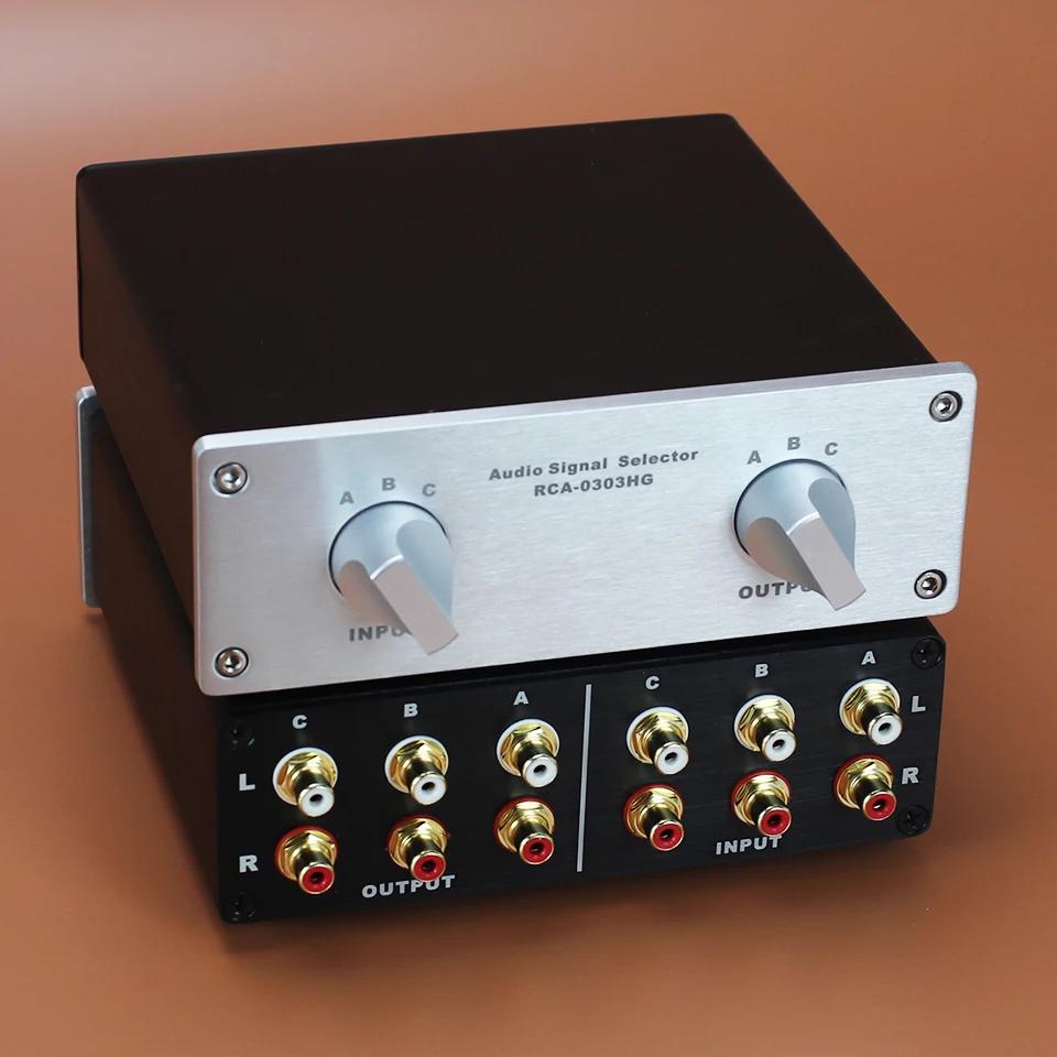 Commutateur de signal audio double canal HIFI, répartiteur audio haut de gamme RCA, amplificateur de