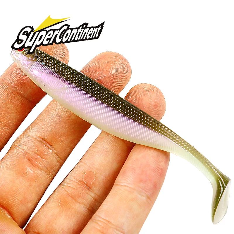 2022 Supercontinent ShadTeez 5 cm/7 cm/10 cm brochet Zander prédateur pêche yeux 3d leurre souple le