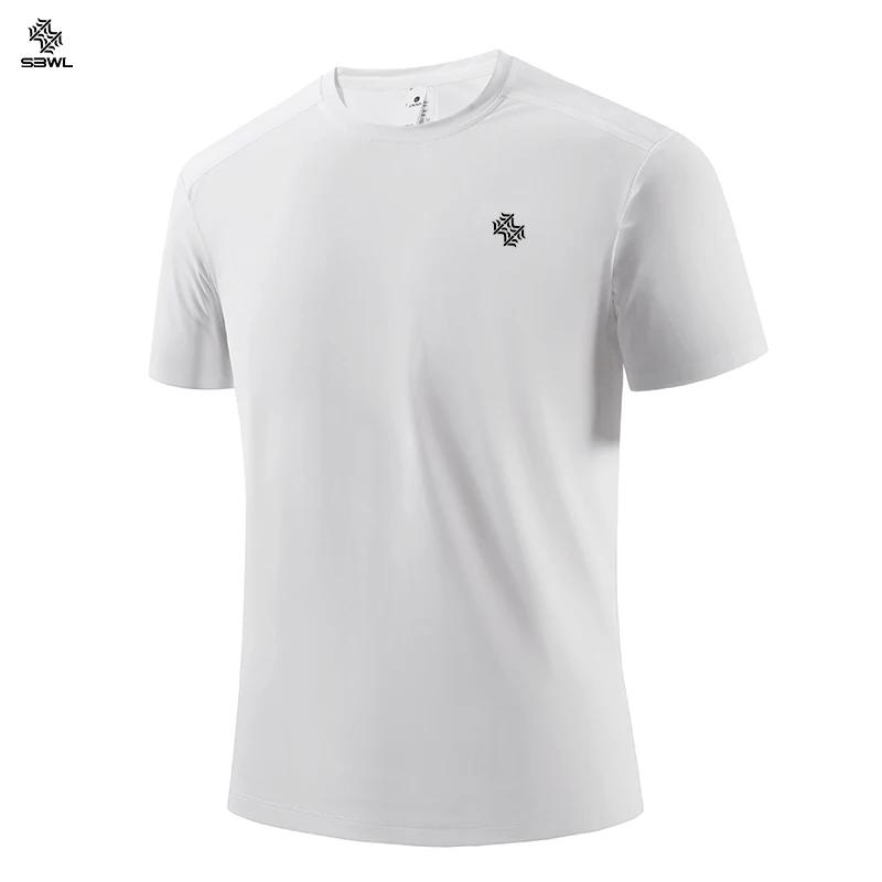 SBWL été hommes respirant fitness séchage rapide T-shirt mode haute qualité loisirs en plein air cou