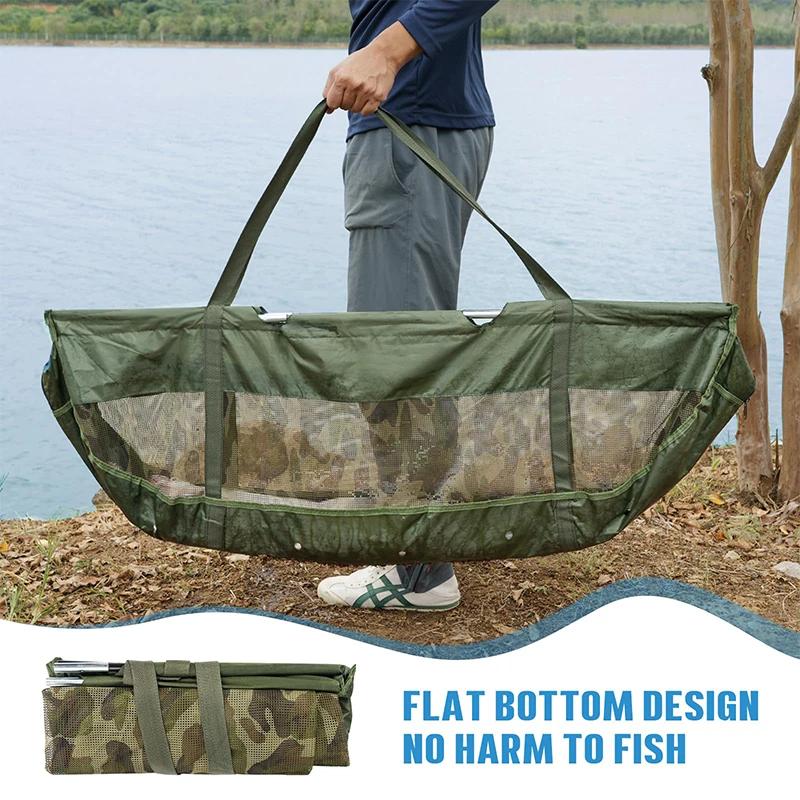 Sacs de pêche sacs de pesée de poisson pliant maille peser fronde sac de poisson pour poisson attrap