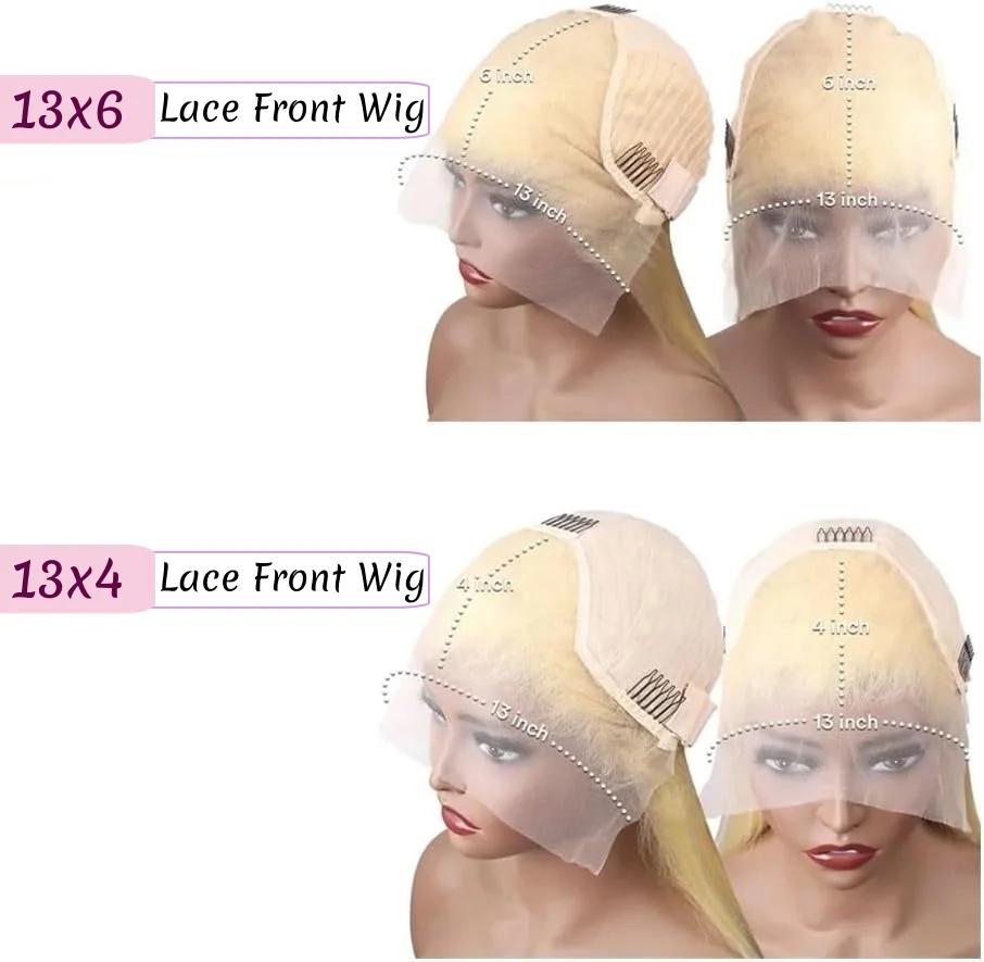 613 vague de corps perruque de cheveux humains 13x6 Hd dentelle frontale perruque pré plumée brésili