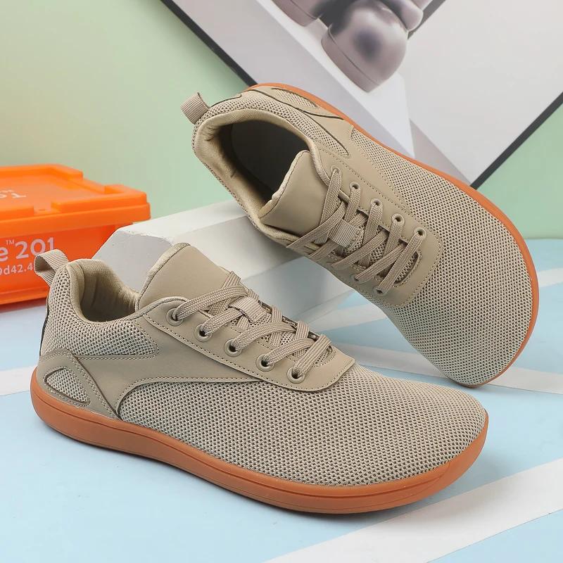 Chaussures minimalistes pieds nus 2024 - Baskets marche large semelle zéro drop grande taille 47