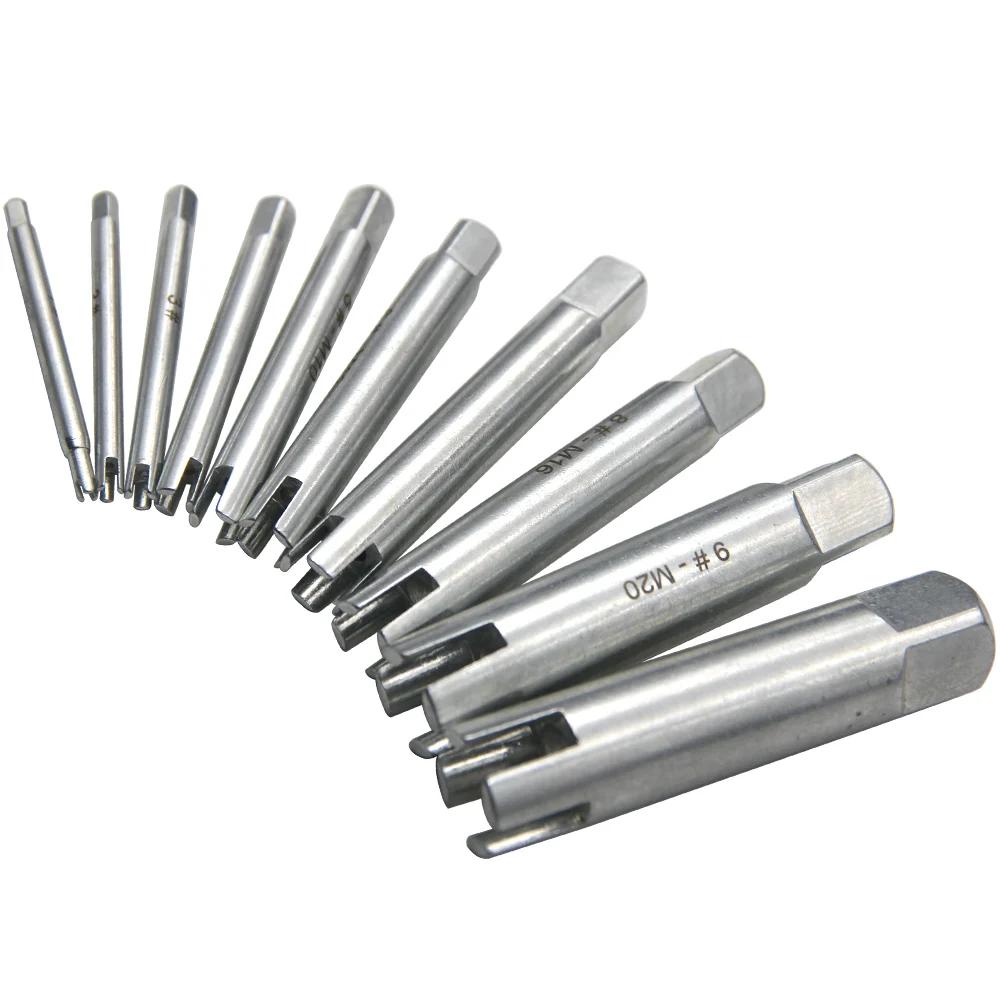 Extracteur de robinet à tête cassée, extracteur de fil à main M4-M22, compteur de taraudage de fil c