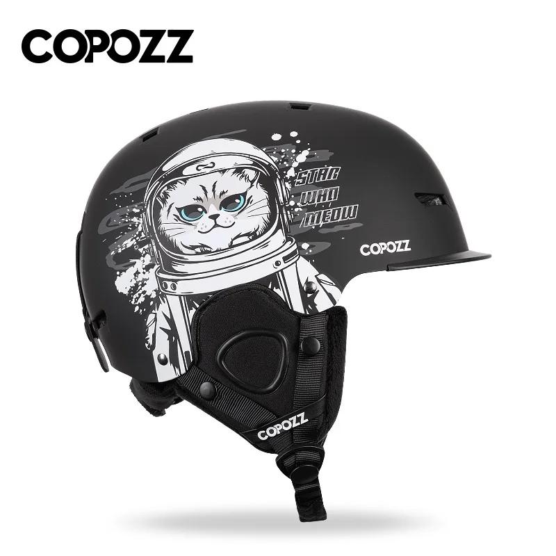 Casque de ski COPOZZ unisexe anti-impact - Certifié sécurité neige pour adultes et enfants snowboard