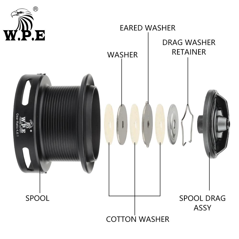 W.P.E EG moulinet de pêche Spinning 4500 5500 7 + 1 BBS 4.6:1 rapport de vitesse chargeur moulinet d