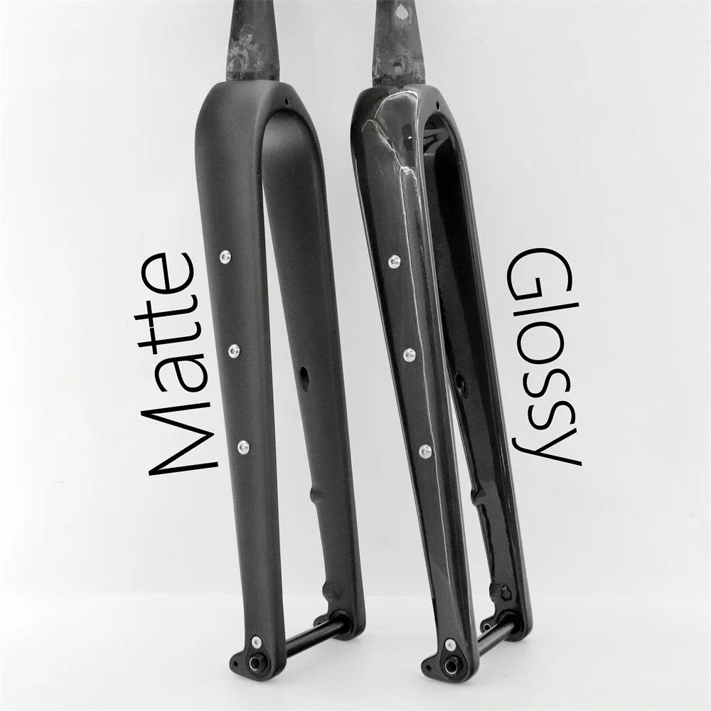 Gravel-Fourche avant en carbone ultralégère pour vélo de route, tube droit et conique, frein à disqu