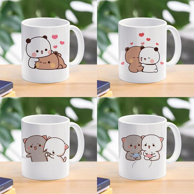 Panda Bear Bubu Dudu café lait tasse moka chat Panda ours Couple tasse de noël Kawaii tasses tasses