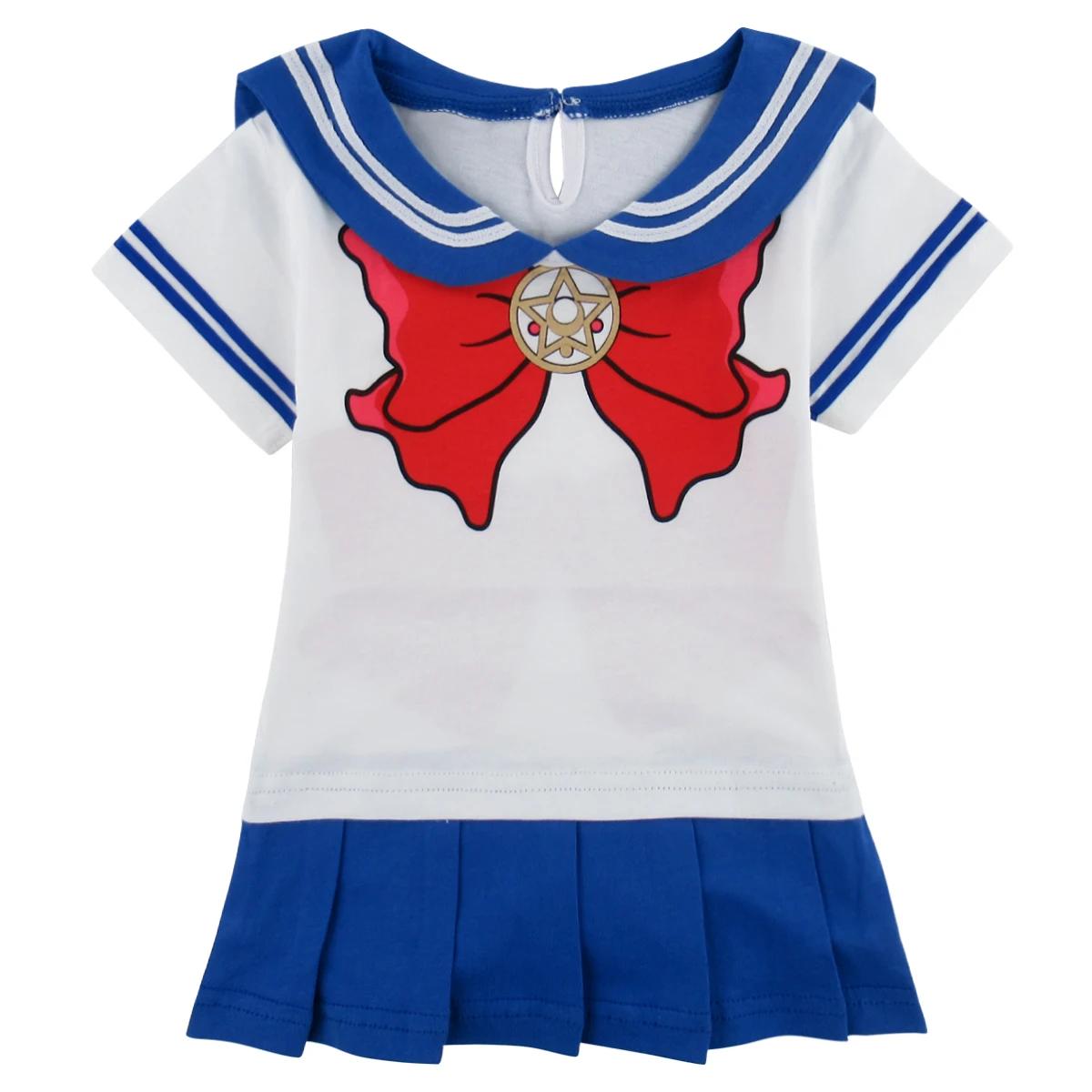 Barboteuse à manches courtes Sailor Moon pour bébé fille, costume de batterie pour nouveau-né, tenue