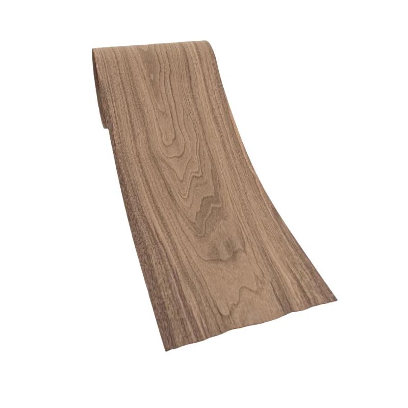 Panneau décoratif en placage de bois de noyer noir naturel, Design en bois véritable pour meubles d'