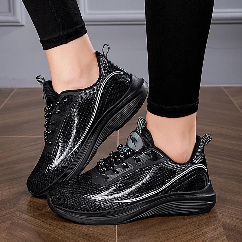Chaussures de course décontractées pour femmes, maille antidérapante, respirantes, à la mode, pour l