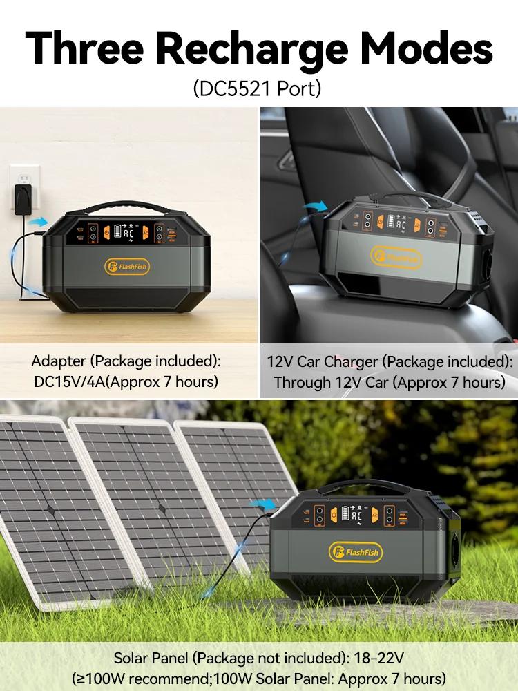 FF-Générateur solaire Flashfish, 288,6 Wh, centrale électrique portable, batterie 78000mAh/3.7V, AC