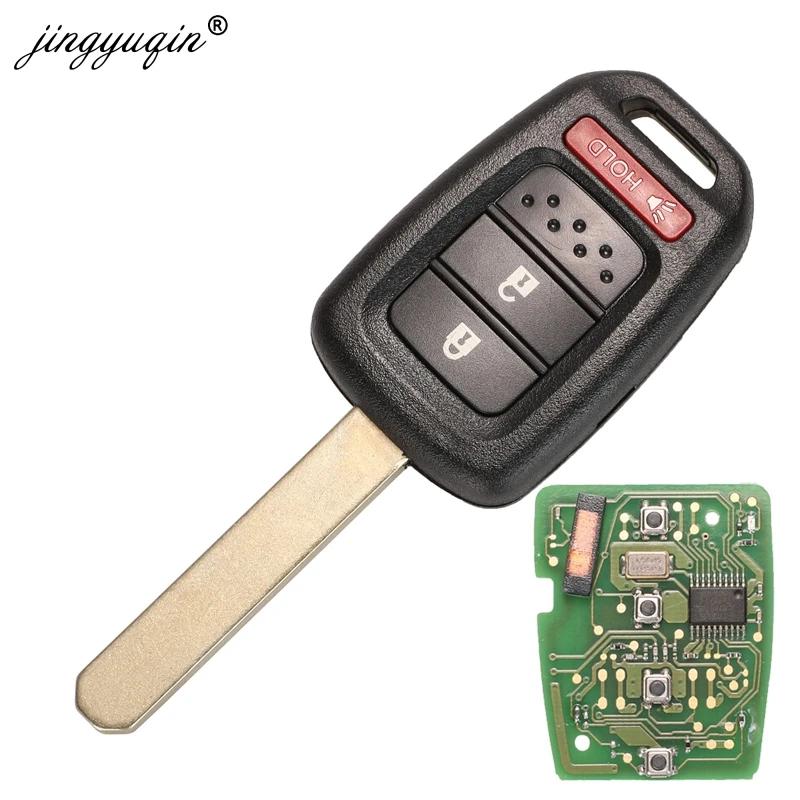 Jingyuqin 2/3/4 BTN clé de voiture Fob PCF7961 puce télécommande porte-clés pour Honda 2013-2015 CRV
