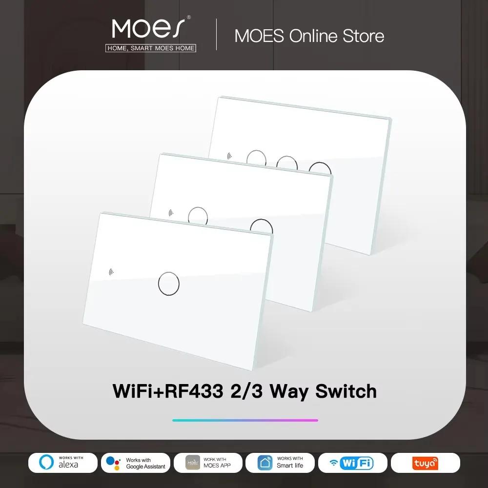 MOES-Commutateur de panneau en verre intelligent, Smart Life, Tuya App, Multi Control Association, C
