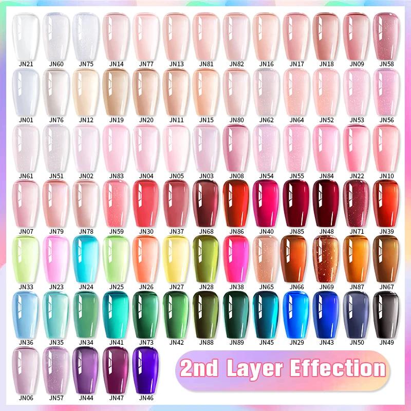 BORN PRETTY gelée nu Gel vernis à ongles 10ml rose clair pêche translucide couleur UV lumière Cure G