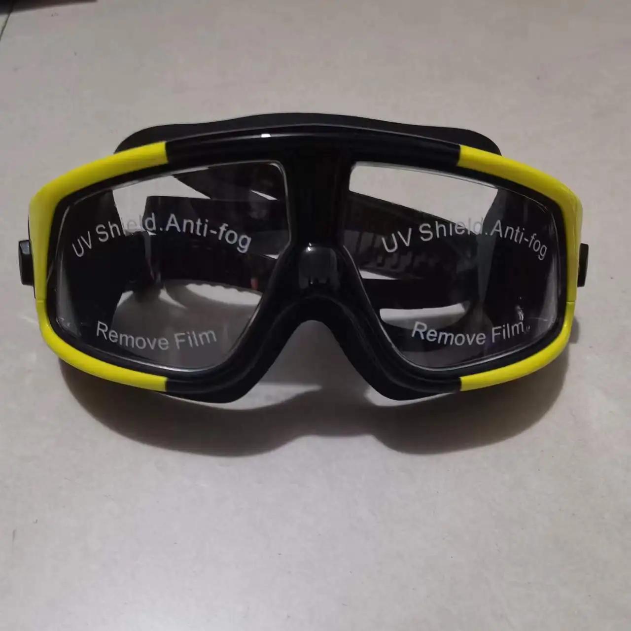 Lunettes de natation à grande monture pour femmes et hommes, nouvelle mode, HD, antibuée, fabricant