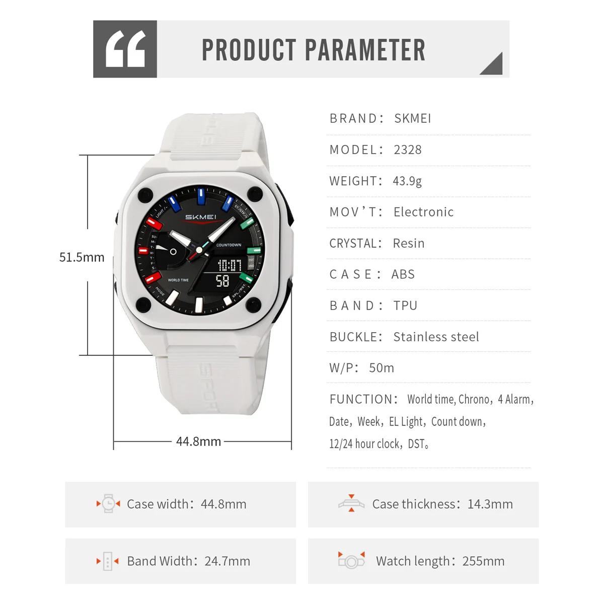 SKMEI affaires montre électronique numérique mode sport montres à Quartz pour hommes femmes étanche