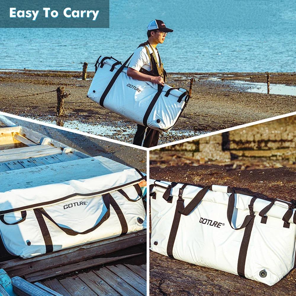 Goture-Sac isotherme pour la pêche en bateau, sac de congélation marin étanche, sac de transport de