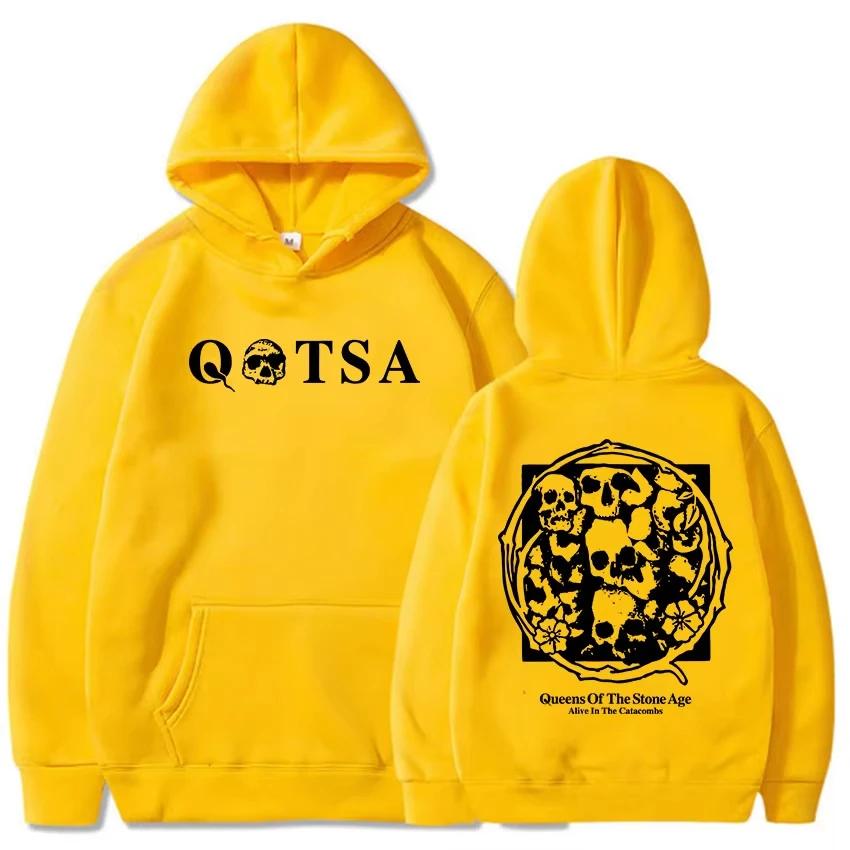 Vivant dans les cathacombes sweats à capuche reine de la pierre âge QOTSA bande sweat à manches long