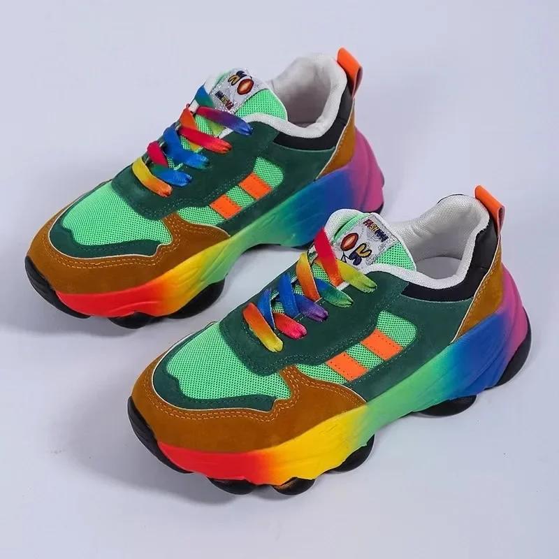 Femmes Sport Sneaker Tennis chaussures de course femme décontracté plate-forme chaussures de mode pa