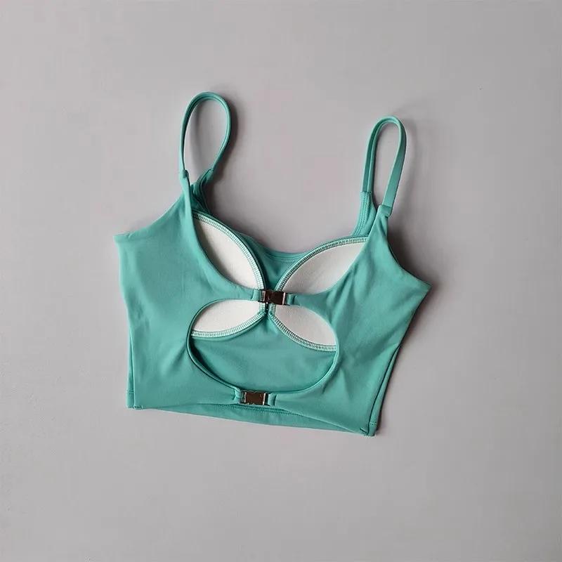 Soutien-gorge de Yoga et de Fitness pour femmes, nouvelle sangle arrière intégrée, gilet de sport, s