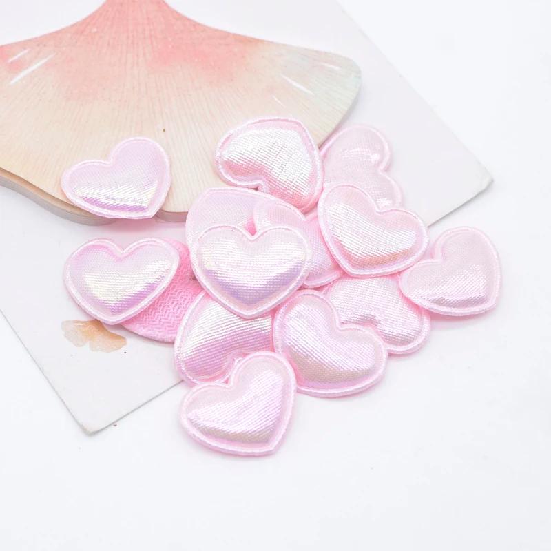 100 pièces 22*18mm coeur coloré Applique pour chapeau fait à la main artisanat vêtements patchs de c
