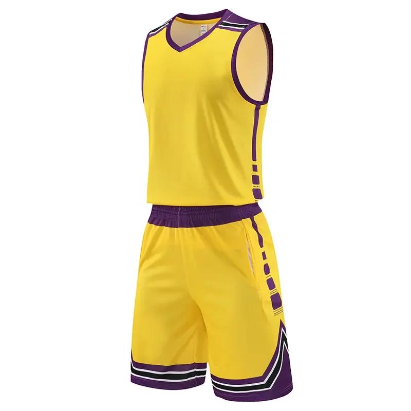 Ensemble basket 2 pièces sportif - Chemise course et short tennis respirant grande taille fitness