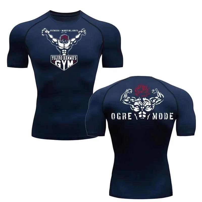 T-shirt Boxe Baki Hanma Homme - Haut Sport MMA Rash Guard Jiu Jitsu Entraînement Extérieur