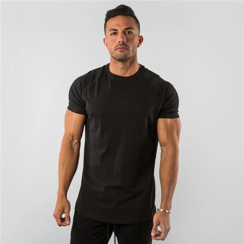 Fitness T-Shirt hommes musculation à manches courtes Sport course T-shirt hommes vêtements de Sport