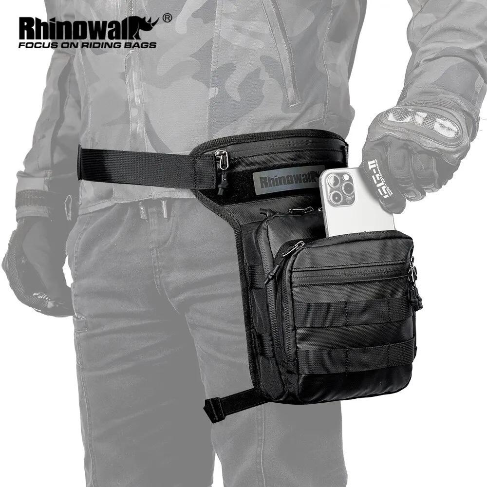 Rhinowalk moto goutte jambe sac cuisse ceinture taille sac multifonction moto tactique voyage cellul