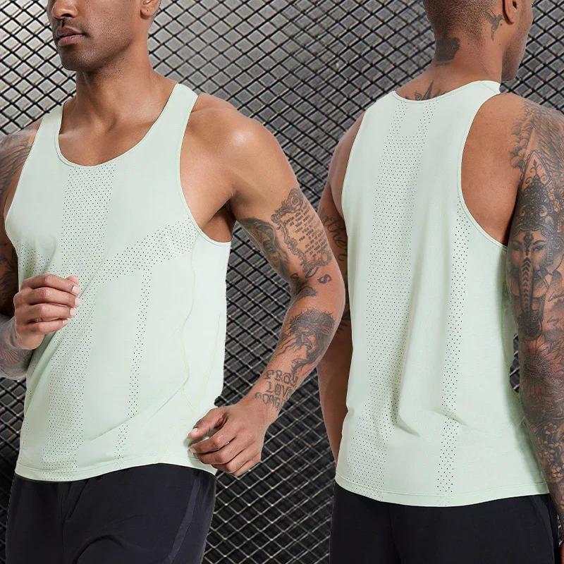 T-shirt sans manches pour hommes, vêtements de sport, basket-ball, Fitness, entraînement, débardeur,