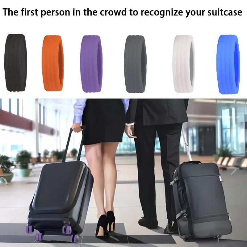 Protecteur de roues de bagages en Silicone, 8/4 pièces, roulettes pour chaussures, réduit le bruit,