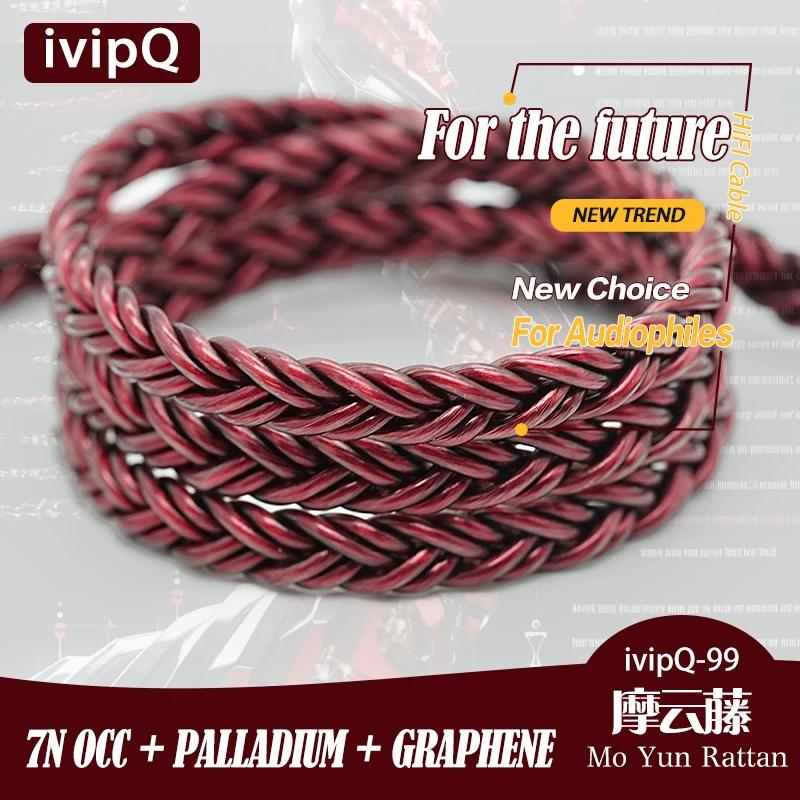 Câble haut de gamme ivipQ-99 importé du Japon, 6 cœurs, Litz haute pureté 7N OCC, palladium, graphèn