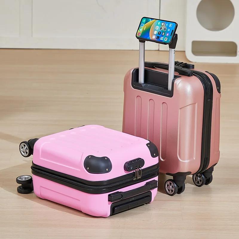 Valise de 14 pouces avec support pour téléphone pour un facile à transporter pendant les voyages Val