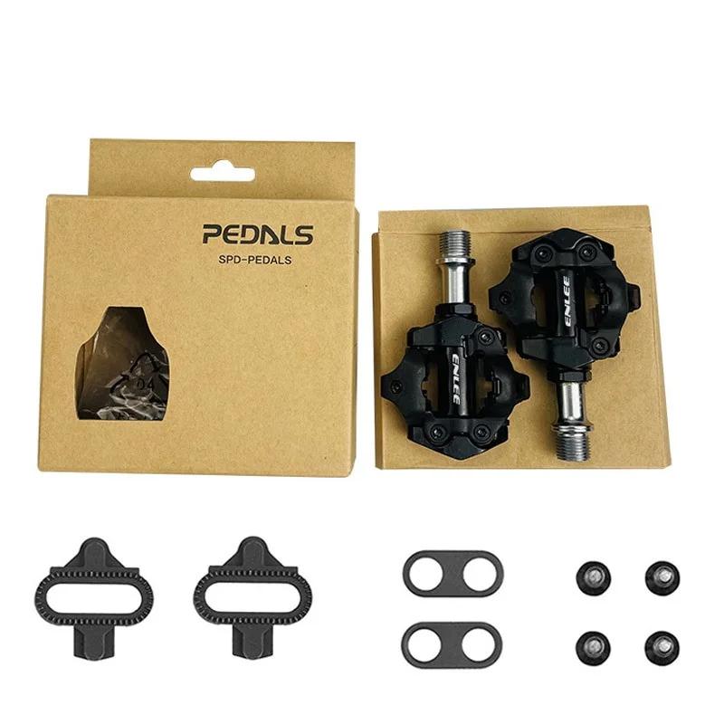 ENLEE pédale de verrouillage de vélo 1 avec taquet gratuit pour système SPD vtt route aluminium anti