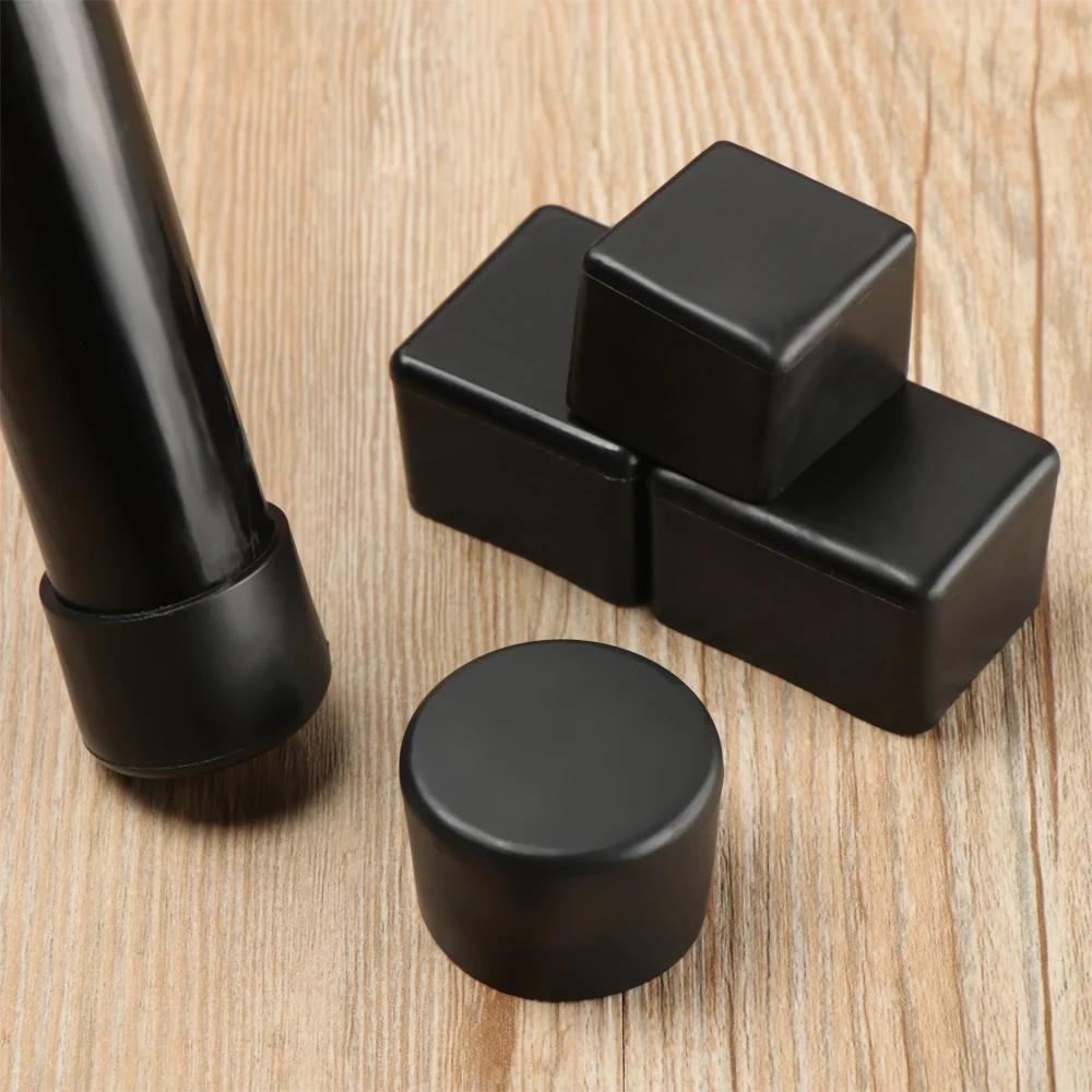 Capuchons carrés en silicone pour pieds de chaise, chaussettes anti-poussière pour pieds de table, c